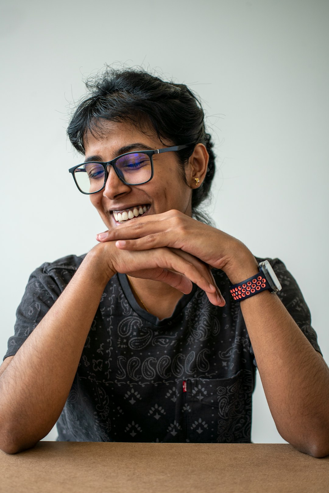 Student attending an online class